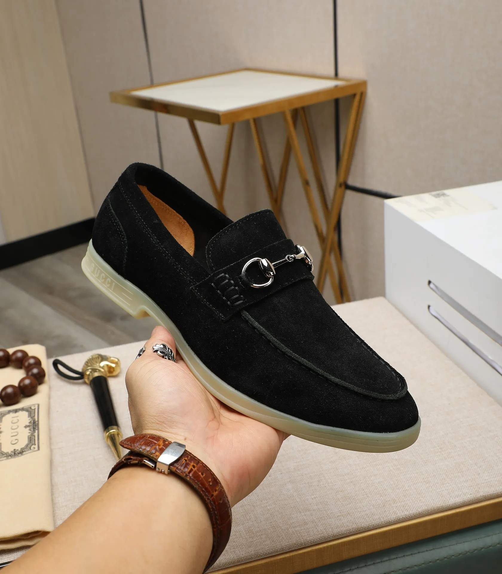 Men's shoes 💰520 📛📛Original (water-dyed cow lining) GUCCI official website formal shoes🌀 Italian 🇮🇹Imported cowhide➕Top imported water-dyed cowhide lining💋Finely handmade Original bottom, the real thing looks better when photographed in person Standard size 38-44